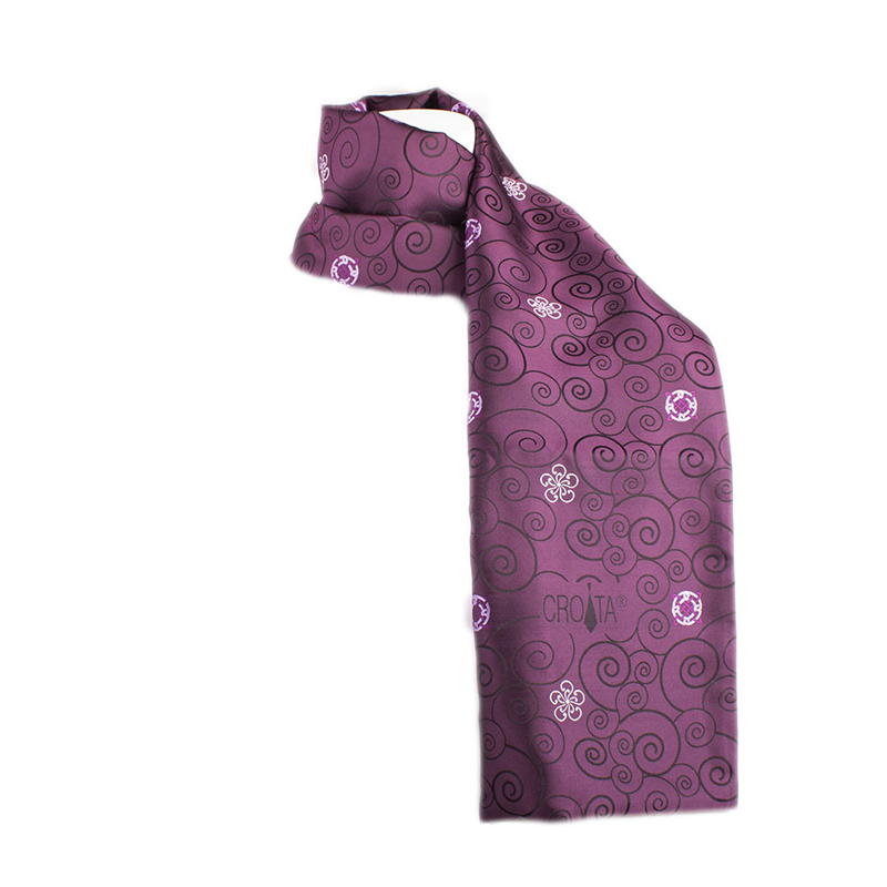 Stola CROATA Thematic Limited edition Braiding Purple  Silk 100%  