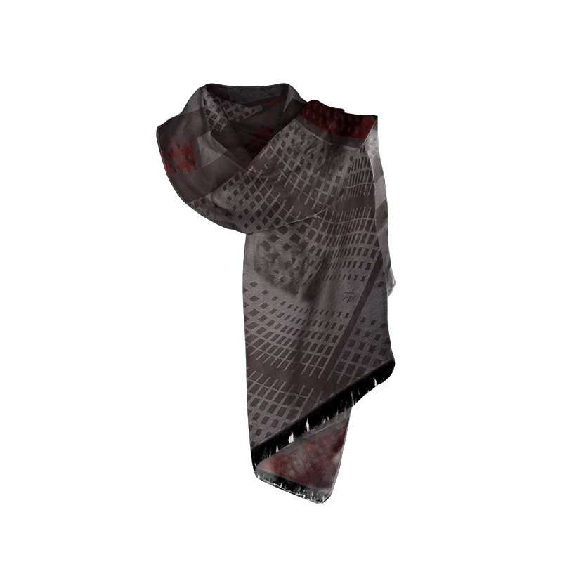 Shawl CROATA Thematic  Other Grey  Silk 100%  