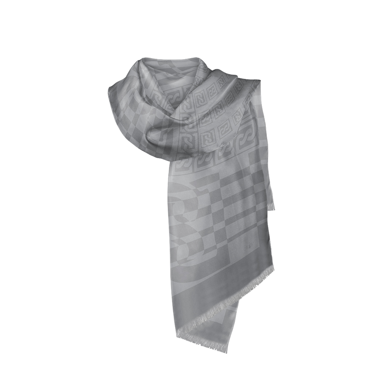 Shawl CROATA Dubrovnik Thematic Limited edition Braiding Grey  Cashmere 100%  