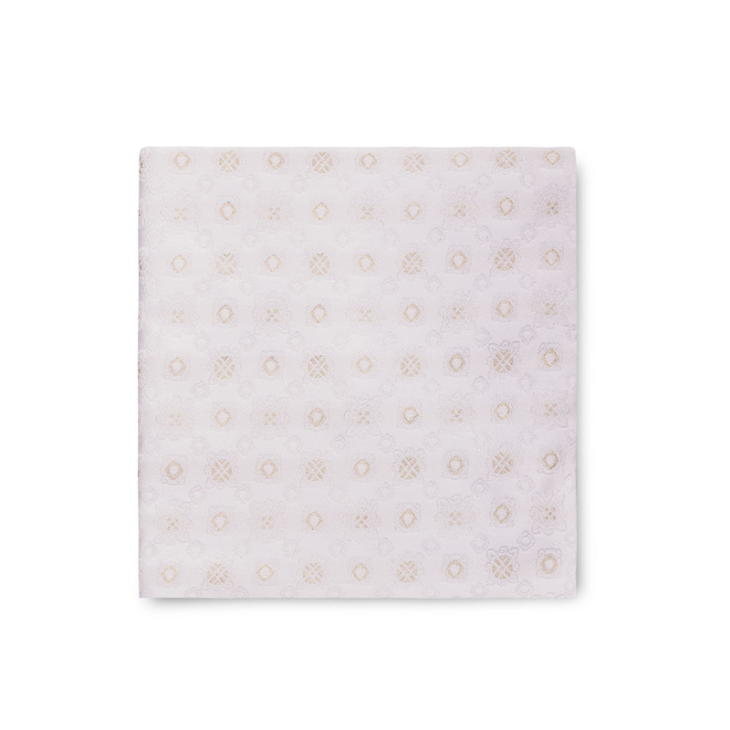 Pocket square CROATA AuHRum Thematic  Braiding Beige  Silk 80%, Golden laminated silk thread 20%  