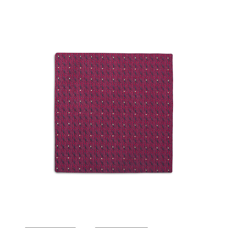 Pocket square CROATA AuHRum Thematic Limited edition Glagolitic alphabet Wine red  Silk 93%, Metalized silk thread (gold) limited 7%  