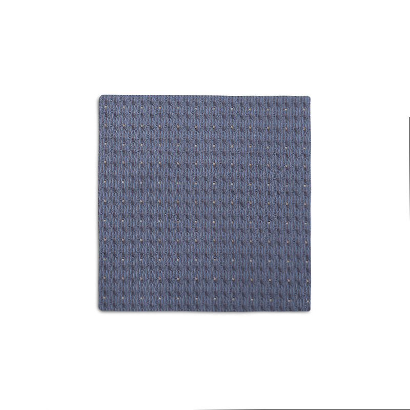 Pocket square CROATA AuHRum Thematic Limited edition Glagolitic alphabet Grey  Silk 93%, Metalized silk thread (gold) limited 7%  