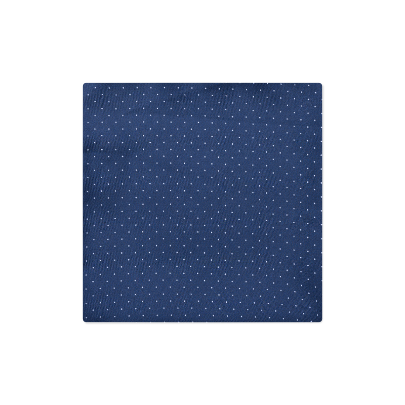 Pocket square CROATA Classic  Dots Blue  Silk 100%  