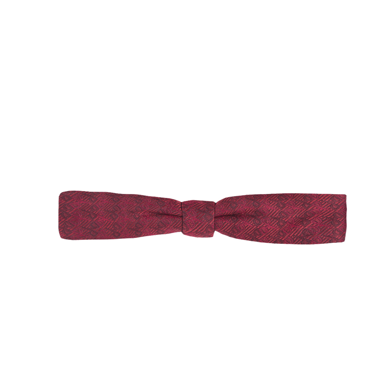 Bow tie CROATA Elementum Thematic Pre-tied bow tie Glagolitic alphabet Red  Silk 100%  