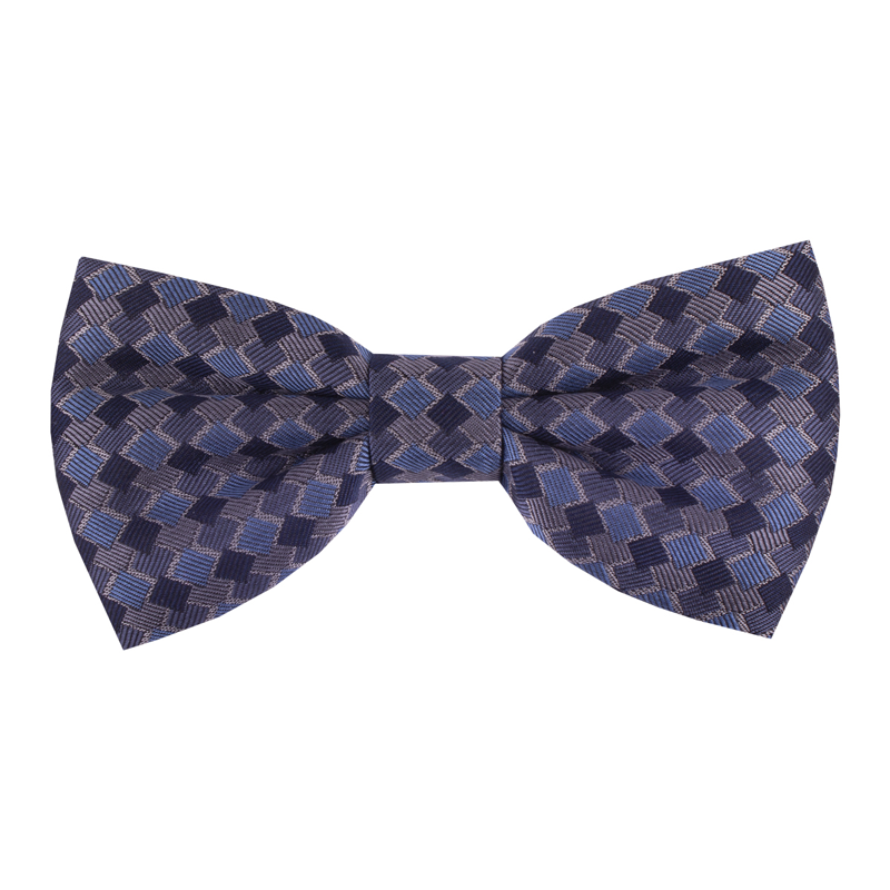 Bow tie CROATA Clasicum Thematic Pre-tied bow tie Squares Grey  Silk 100%  