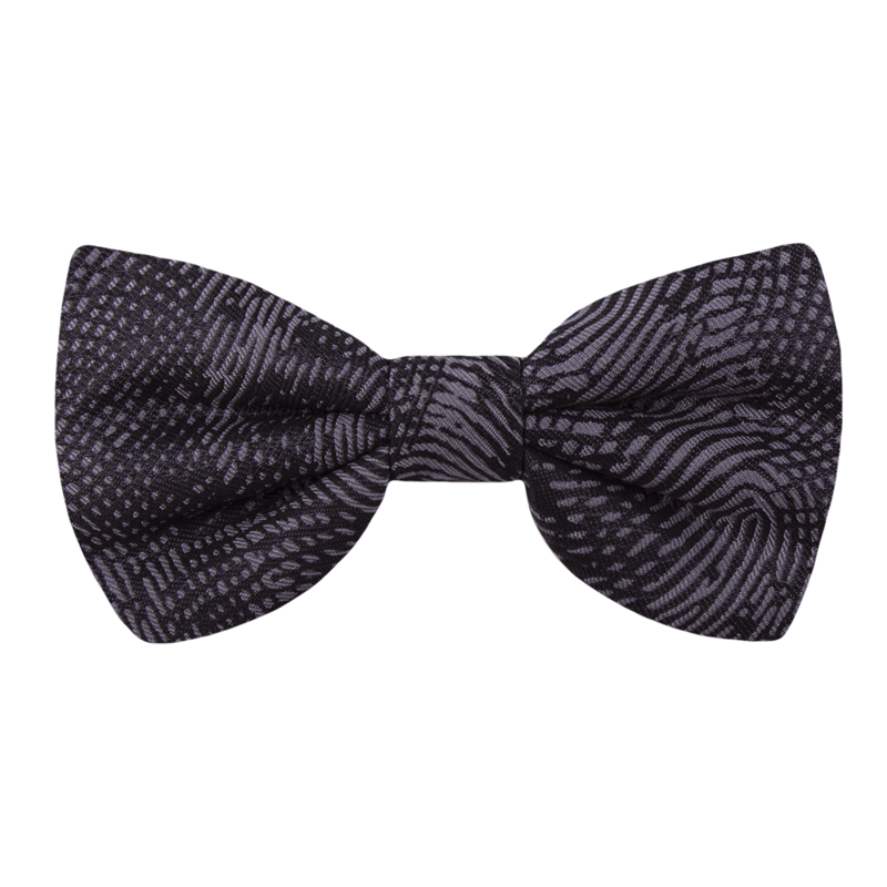 Bow tie CROATA Clasicum Thematic Pre-tied bow tie Fingerprints by Ivan Vučetić Grey  Silk 100%  
