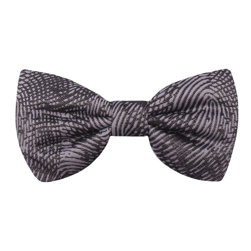 Bow tie CROATA Thematic  Fingerprints by Ivan Vučetić Black  Silk 100%  