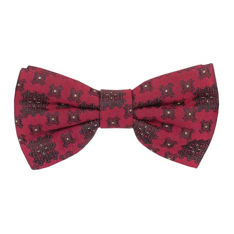 Bow tie CROATA AuHRum Thematic  Braiding Red  Silk 87%,Metalized silk thread(gold)13%  