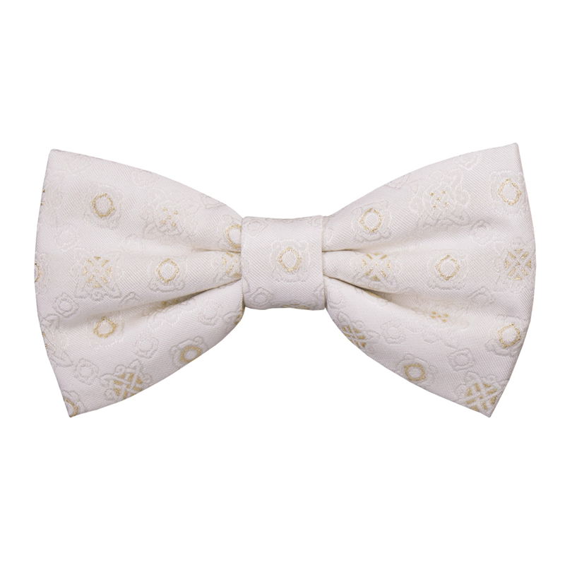 Bow tie CROATA AuHRum Thematic  Braiding Beige  Silk 80%, Golden laminated silk thread 20%  