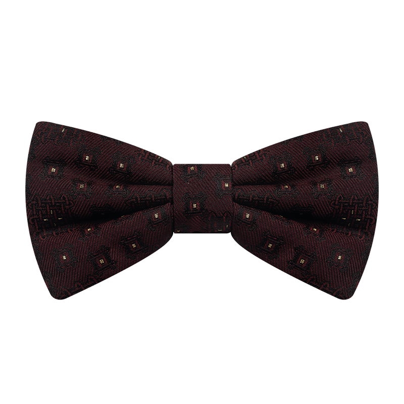 Bow tie CROATA AuHRum Thematic  Braiding Wine red  Silk 87%,Metalized silk thread(gold)13%  