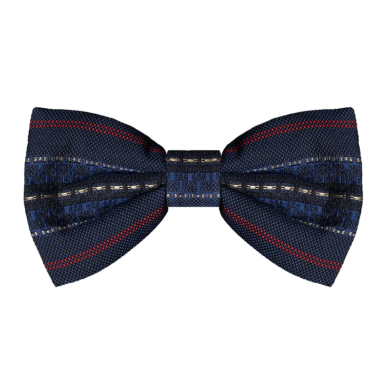 Bow tie CROATA AuHRum Thematic  Glagolitic alphabet Dark blue  Silk 95%, Metalized fiber (gold)5%  