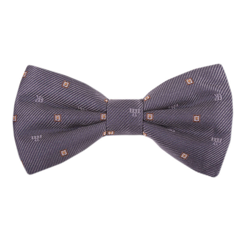 Bow tie CROATA Brijuni Thematic  Glagolitic alphabet Grey  Silk 100%  