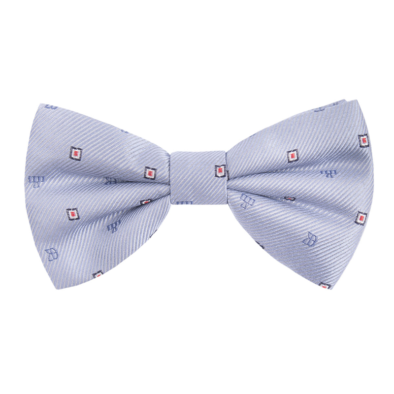 Bow tie CROATA Brijuni Thematic  Glagolitic alphabet Grey  Silk 100%  