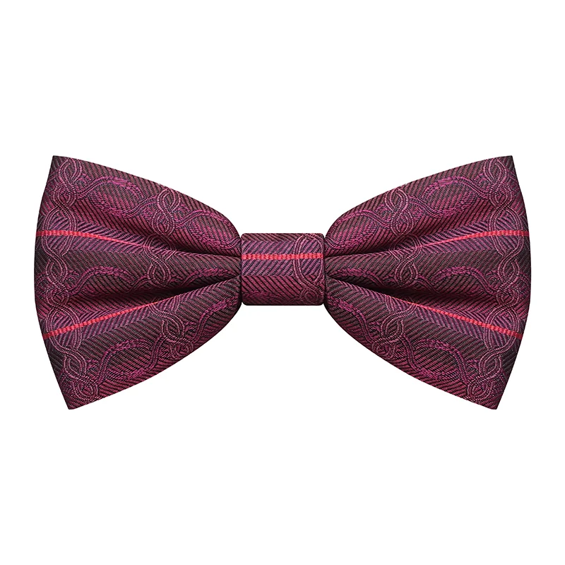 Bow tie CROATA Brijuni Thematic  Braiding Wine red  Silk 100%  