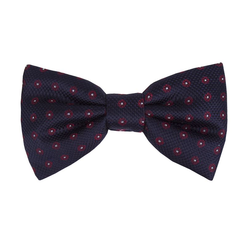 Bow tie CROATA Classic  Flora and Fauna Dark blue  Silk 100%  