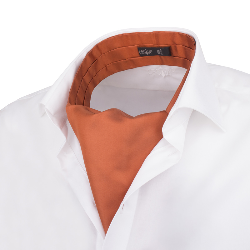 Ascot CROATA Classic Classic Solid Brick orange  Silk 100%  