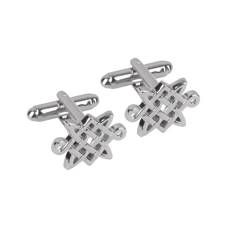 Cufflinks CROATA Thematic Thematic Braiding Silver  Base metal coated with non-noble metal  