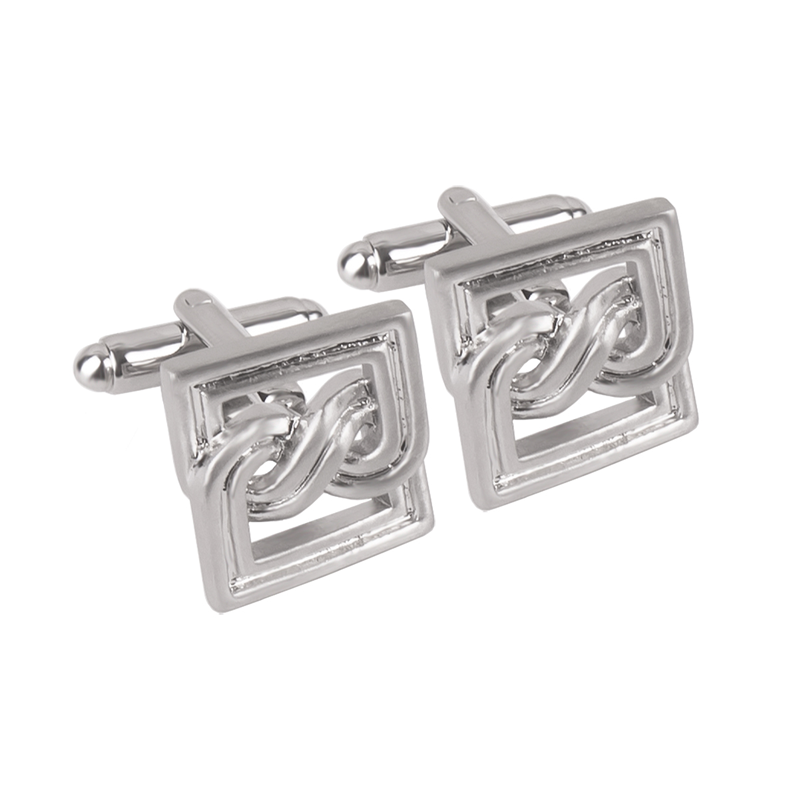Cufflinks CROATA Thematic Thematic Braiding Silver  Base metal coated with non-noble metal  
