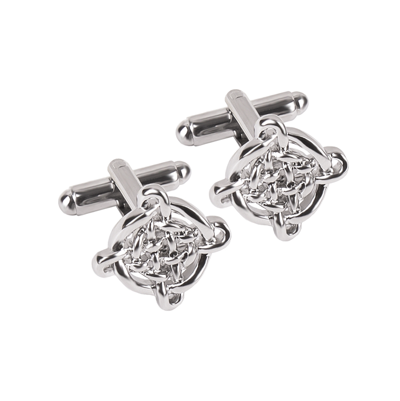 Cufflinks CROATA Thematic Thematic Braiding Silver  Base metal coated with non-noble metal  