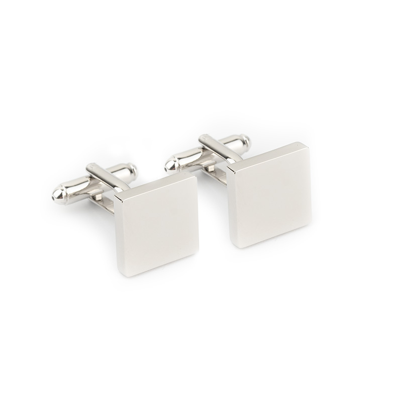 Cufflinks CROATA  Classic  Silver  Base metal coated with non-noble metal  