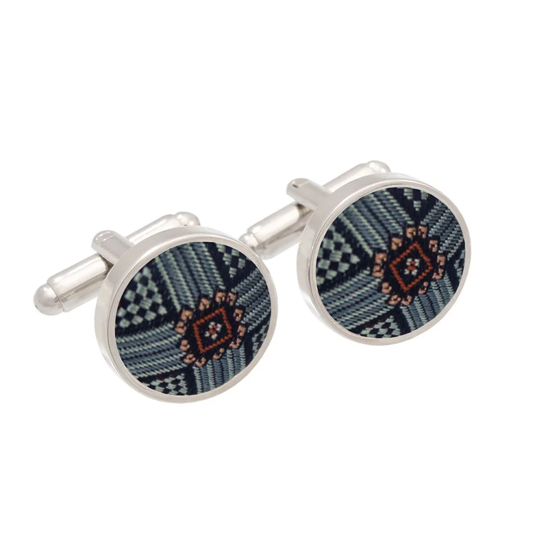 Cufflinks Thematic  Other Blue  Silk 100%  
