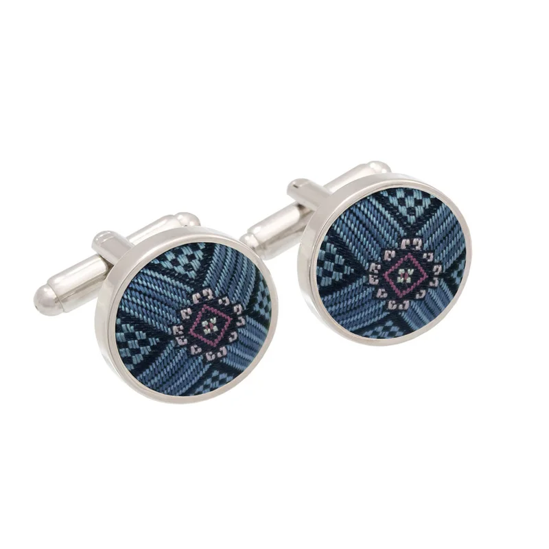 Cufflinks Thematic  Other Blue  Silk 100%  