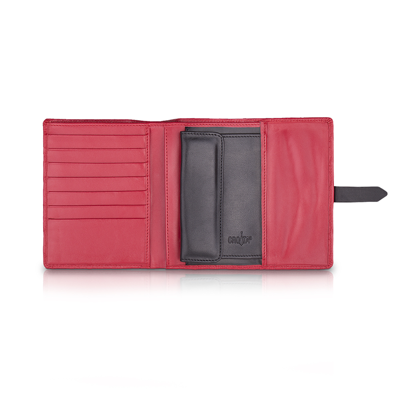 Wallet CROATA Thematic Thematic Glagolitic alphabet Red  Leather 100%  