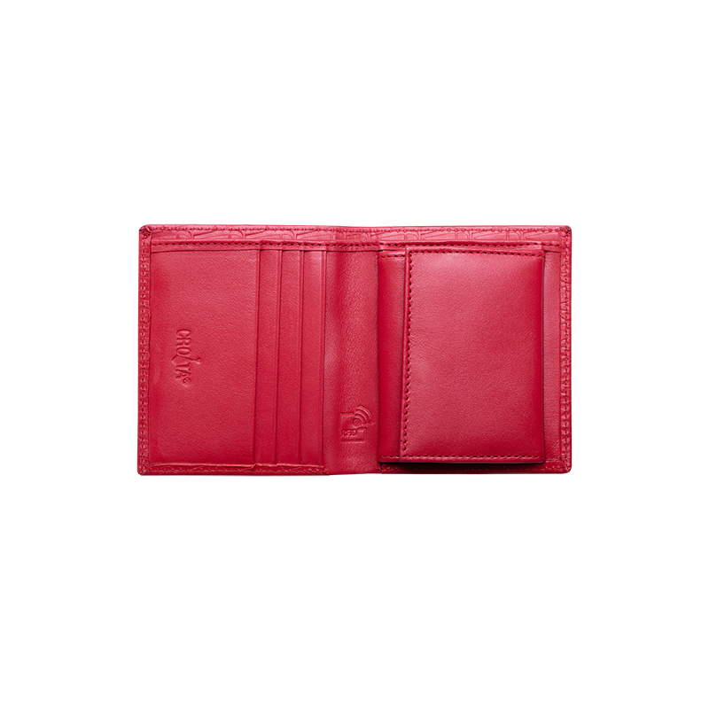 Wallet CROATA Thematic Thematic Glagolitic alphabet Red  Leather 100%  