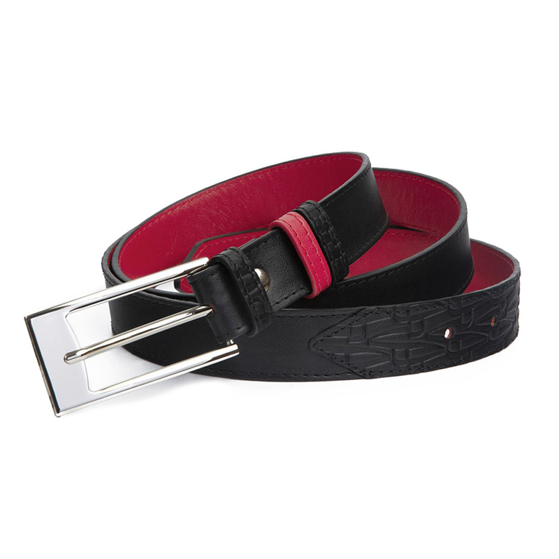 Belt CROATA CROATA Thematic  Glagolitic alphabet Black  Leather 100%  