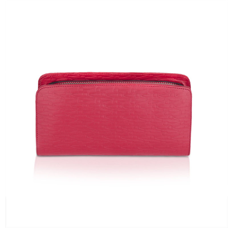 Festive bag CROATA Thematic Thematic Glagolitic alphabet Red  Leather 100%  