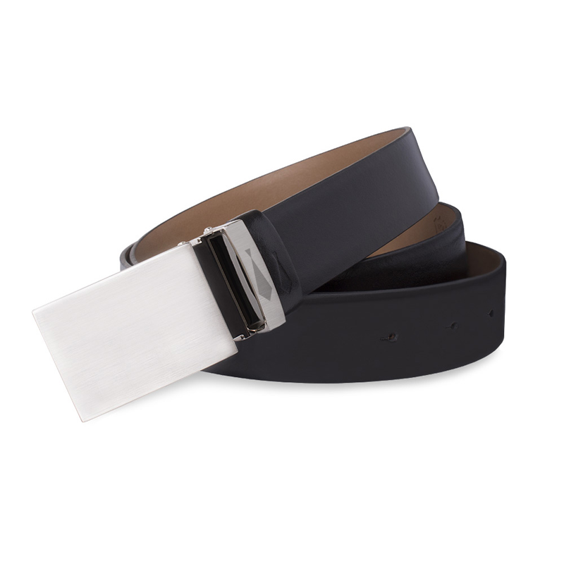 Belt CROATA CROATA Classic Pin buckle Solid Black  Leather 100%  