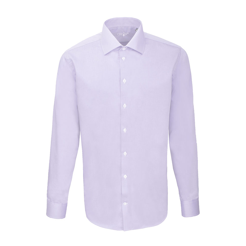 Dress shirt CROATA Elementum Classic Slim Solid Lilac  Cotton 100%  Long sleeve