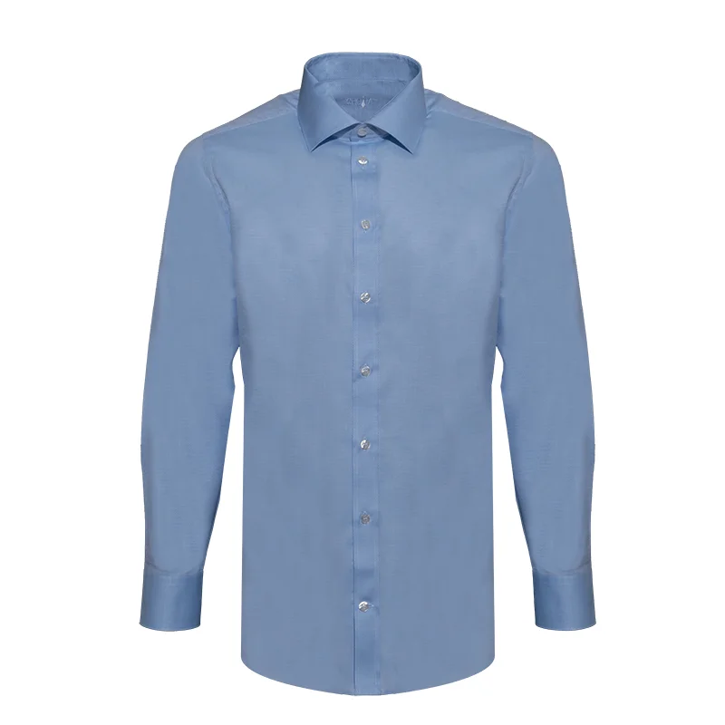 Dress shirt CROATA Trend Classic Slim Small shapes Light blue  Cotton 100%  Long sleeve