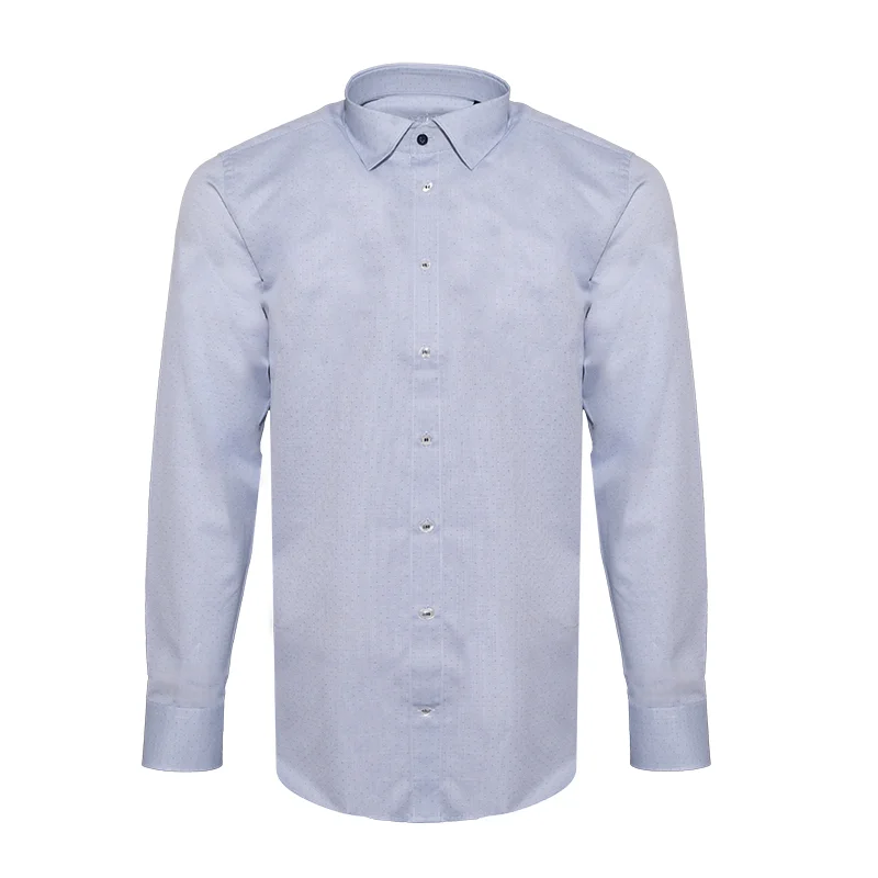 Dress shirt CROATA Trend Classic Tailored Dots White  Cotton 100%  Long sleeve