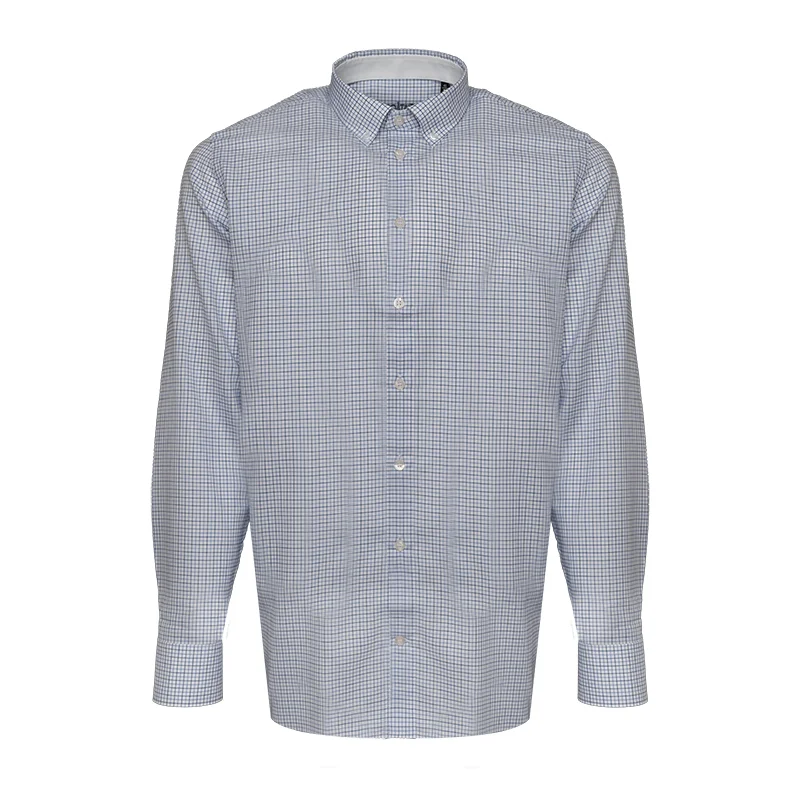 Dress shirt CROATA Trend Classic Tailored Checked White  Cotton 100%  Long sleeve
