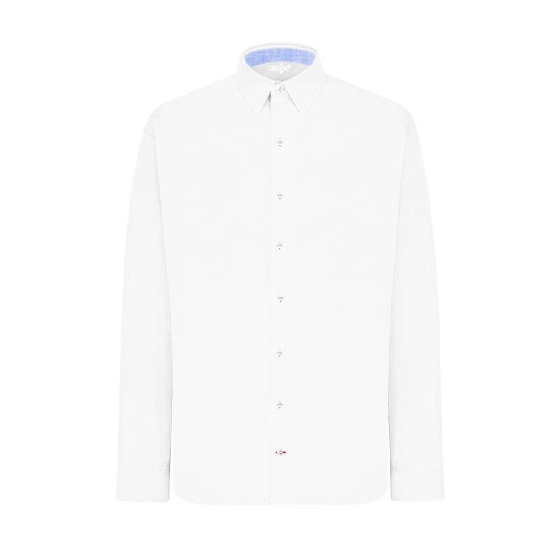 Dress shirt CROATA Brijuni non-wrinkle Classic Slim Solid White  Cotton 100%  Long sleeve