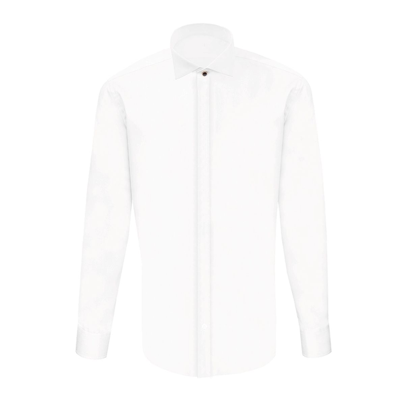 Dress shirt CROATA Festum Classic Slim Solid White  Cotton 100%  Long sleeve