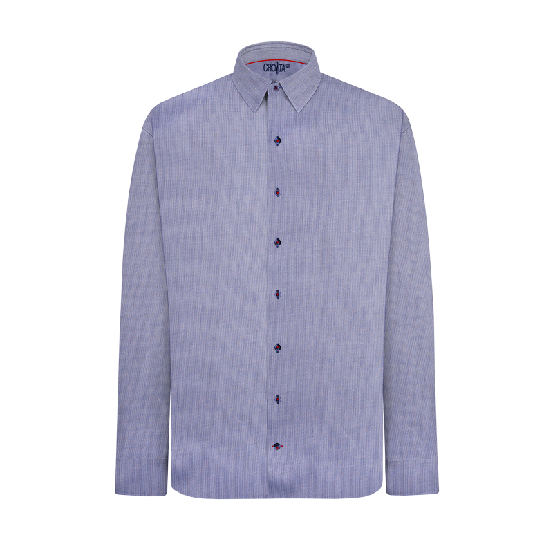 Dress shirt CROATA Brijuni Classic Slim Small shapes Dark blue  Cotton 100%  Long sleeve