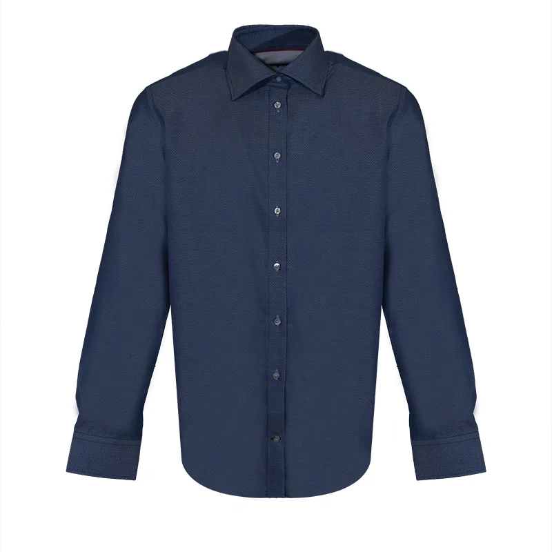 Dress shirt CROATA Brijuni Classic Tailored Small shapes Dark blue  Cotton 100%  Long sleeve