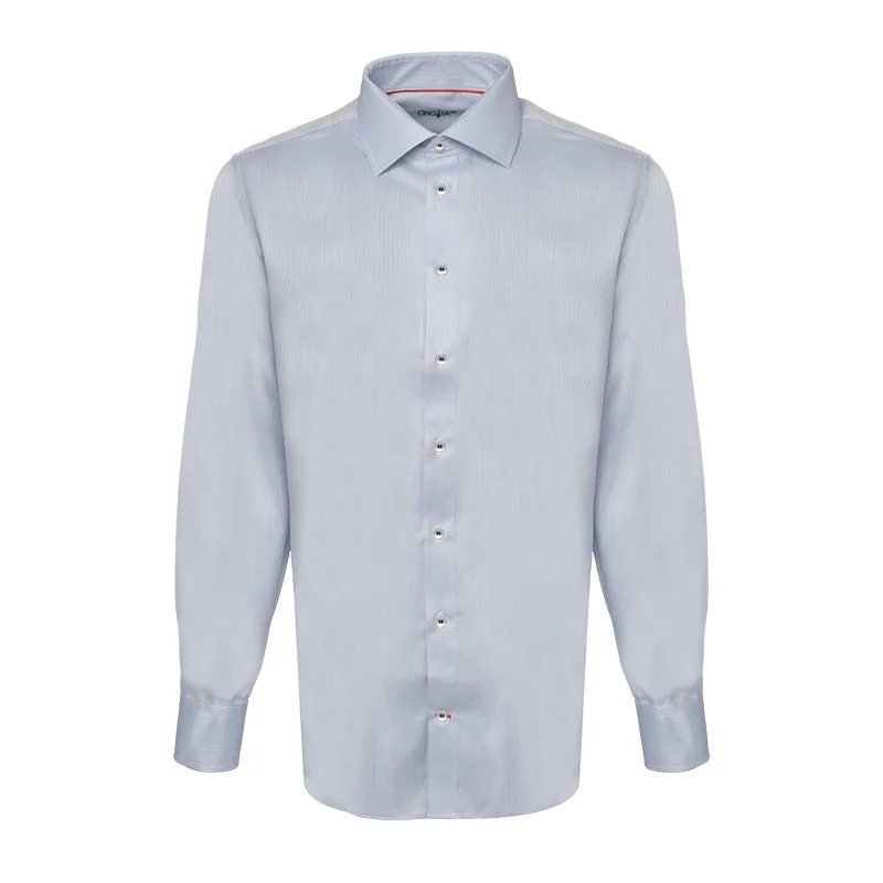 Dress shirt CROATA Brijuni Classic Regular Small shapes Light blue  Cotton 100%  Long sleeve