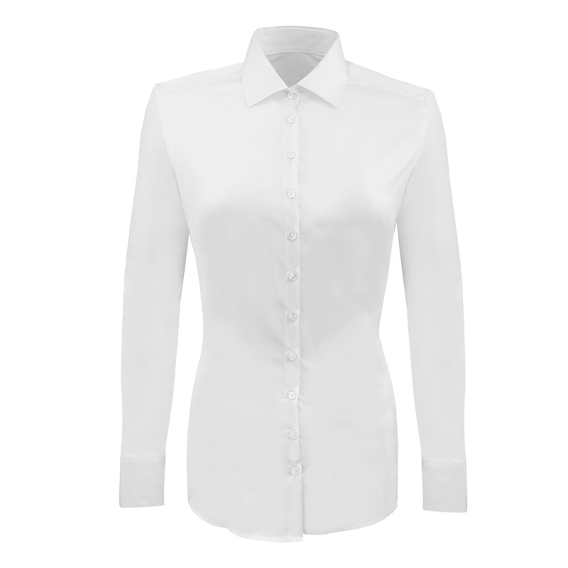 Dress shirt CROATA Fem Classic Tailored Solid White  Cotton 80%, Polyamide 16%, Elastine 4%  Long sleeve