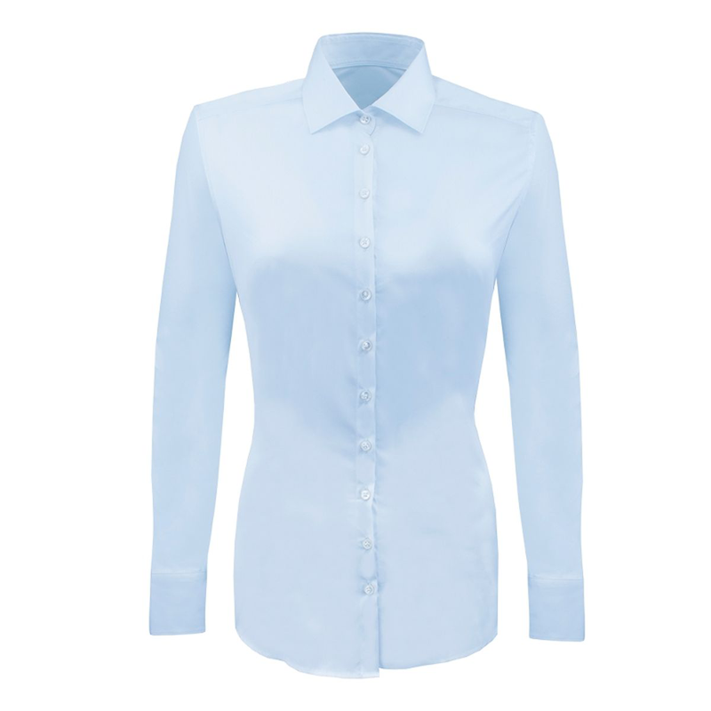 Dress shirt CROATA Fem Classic Tailored Regimental Light blue  Cotton 80%, Polyamide 16%, Elastine 4%  Long sleeve